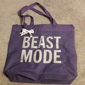 "Beast Mode" gym tote